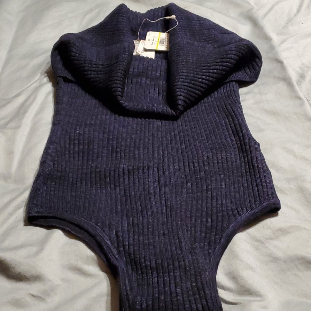 Free People Sleeveless Cow Neck Bodysuit